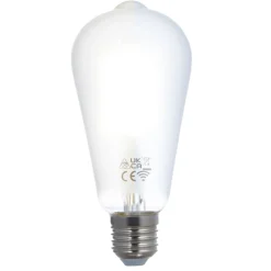 Dæmpbar Led-Pære|Smarte Lyskilder ^ LUUMR Smart LED-pære mat E27 ST64 7W Tuya WLAN CCT