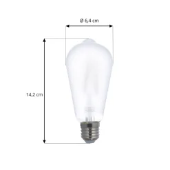 Dæmpbar Led-Pære|Smarte Lyskilder ^ LUUMR Smart LED-pære mat E27 ST64 7W Tuya WLAN CCT