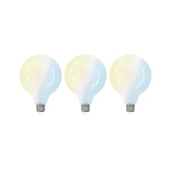 LUUMR Dæmpbar Led-Pære|Smarte Lyskilder > Smart LED-pære 3 stk E27 G125 7W CCT mat Tuya
