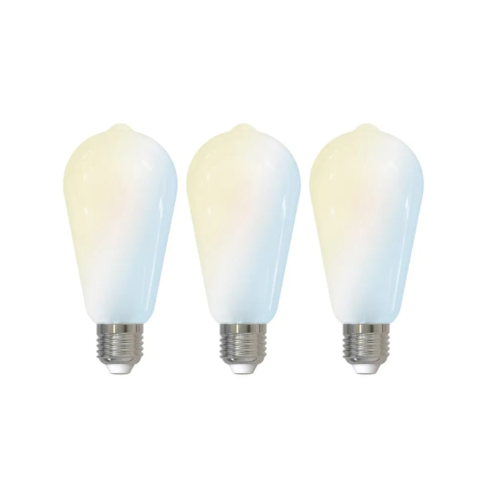 LUUMR Dæmpbar Led-Pære|Smarte Lyskilder > Smart LED-pære, 3 stk, E27, ST64, 7W, mat, Tuya