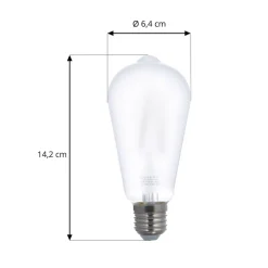 Dæmpbar Led-Pære|Smarte Lyskilder ^ LUUMR Smart LED-pære, 2 stk, E27, ST64, 7W, mat, Tuya
