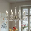 Lysekroner ^ Lucea Lysekrone Adone, rund, 8 lyskilder, messing, krystalglas