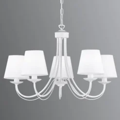 Trio Lighting Lysekroner > Lysekrone Cortez, hvid, 5 lyskilder