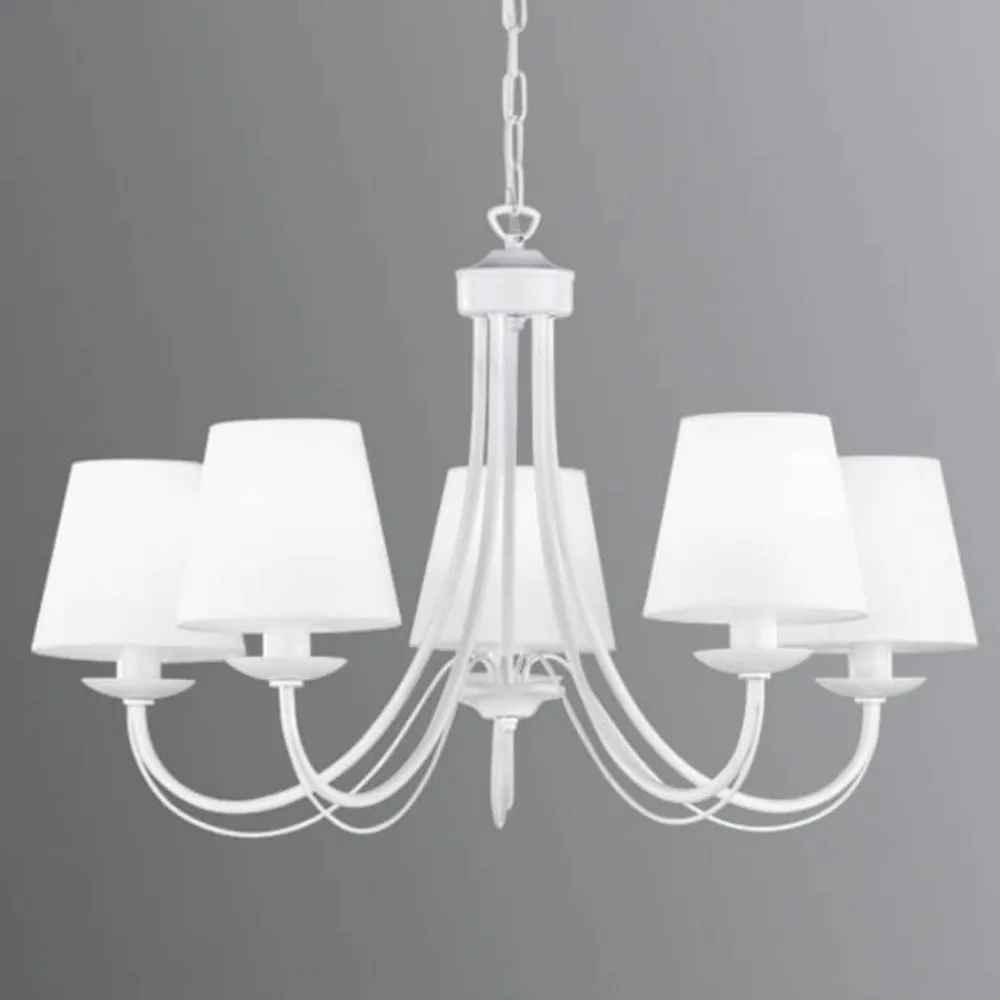 Trio Lighting Lysekroner > Lysekrone Cortez, hvid, 5 lyskilder
