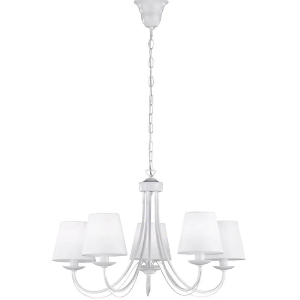 Trio Lighting Lysekroner > Lysekrone Cortez, hvid, 5 lyskilder