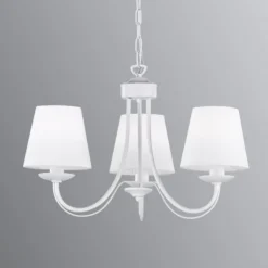 Trio Lighting Lysekroner|Pendellamper > Lysekrone Cortez, hvid, 3 lyskilder