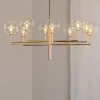 Jupiter Lysekroner > Lysekrone Feme, guldfarvet, glas, 10 lyskilder, G9