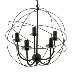 Luminex Lysekroner > Lysekrone Globe med 5 lyskilder, sort
