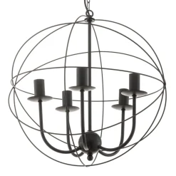 Luminex Lysekroner > Lysekrone Globe med 5 lyskilder, sort