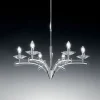 Lysekroner ^ Metallux Lysekrone ICARO, med krystalglas, krom