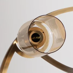 Avonni Lysekroner > Lysekrone Jadina, guld antik, 5 lyskilder, Ø 62 cm metal/glas