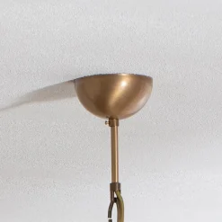 Lysekroner ^ Avonni Lysekrone Jadina, guld antik, 6 lyskilder, Ø 62 cm metal/glas