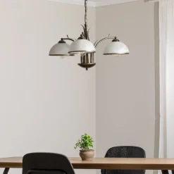 Lysekroner ^ Luminex Lysekrone Korfu, 3 lyskilder, antik guldfarve, Ø 68 cm