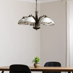 Luminex Lysekroner > Lysekrone Korfu, 5 lyskilder, Ø 68 cm, antik guldfarve