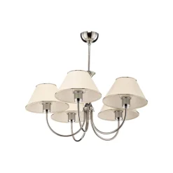 Jupiter Lysekroner > Lysekrone London krom/creme, 5 lyskilder