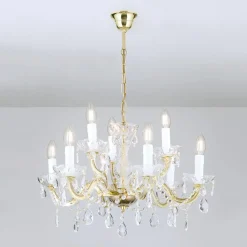 Lysekroner ^ ORION Lysekrone Marie Claire krystalglas 9 lyskilder