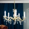 ORION Lysekroner > Lysekrone Marie Claire krystalglas 5 lyskilder