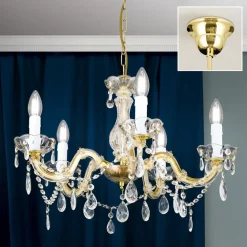 ORION Lysekroner > Lysekrone Marie Claire krystalglas 5 lyskilder