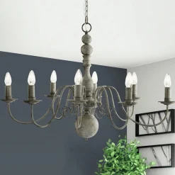 Searchlight Lysekroner > Lysekronen Greythorne, 8 lyskilder
