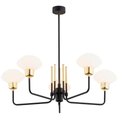 Argon Lysekroner > Lysekrone Ravello, 5 lyskilder, sort/hvid/guld