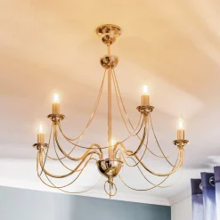 Domiluce Lysekroner > Lysekrone Retro, femarmet 75 cm, guld