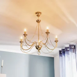 Domiluce Lysekroner > Lysekrone Retro, femarmet 75 cm, guld