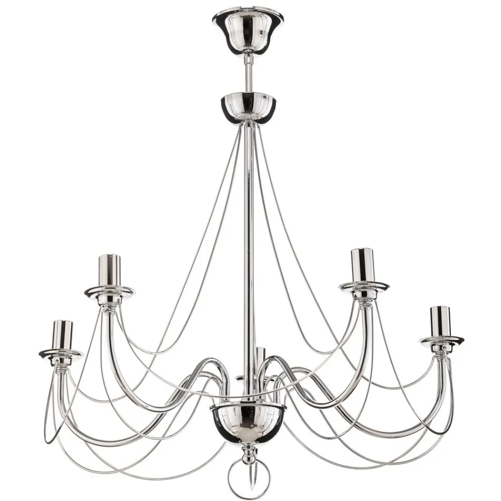 Domiluce Lysekroner > Lysekrone Retro, femarmet 75 cm, krom