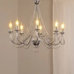 Domiluce Lysekroner > Lysekrone Retro, 8 lyskilder 75 cm, krom