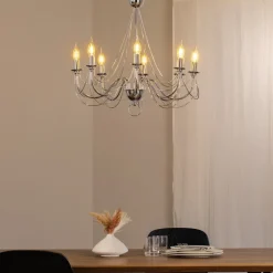 Domiluce Lysekroner > Lysekrone Retro, 8 lyskilder 75 cm, krom