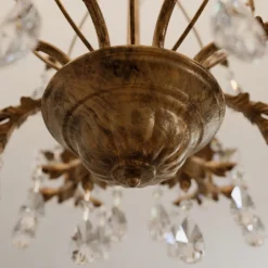 ONLI Pendellamper|Pendellamper > Lysekrone Teresa, bronze, krystal, Ø 70 cm, 8 lys