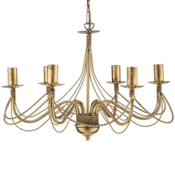 EMIBIG LIGHTING Pendellamper|Lysekroner > Lysekrone Tori 6, 6 lyskilder, guld