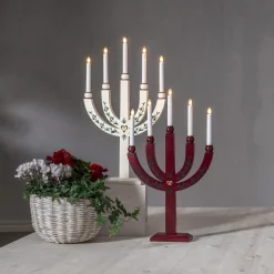STAR TRADING Dekorationsbelysning > Lysestage Elias Tradition femflammet hvid
