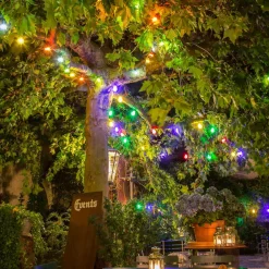 Dekorationsbelysning ^ Konstsmide Christmas Lyskæder til ølhaven 10 farverige LED-pærer