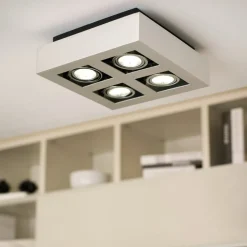 EGLO Spotlights > 4 lyskilder LED-loftlampe Loke