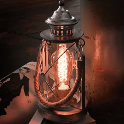 Bordlamper ^ EGLO Lys lanterne bordlampe Kirian sølv-antik