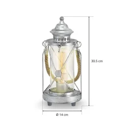 Bordlamper ^ EGLO Lys lanterne bordlampe Kirian sølv-antik