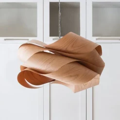 LZF LAMPS Pendellamper > LZF Link hængelampe, Ø 46 cm, kirsebærtræ natur