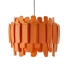 Bæredygtige Lamper ^ LZF LAMPS LZF Maruja træ-pendellampe, orange