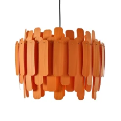 Bæredygtige Lamper ^ LZF LAMPS LZF Maruja træ-pendellampe, orange
