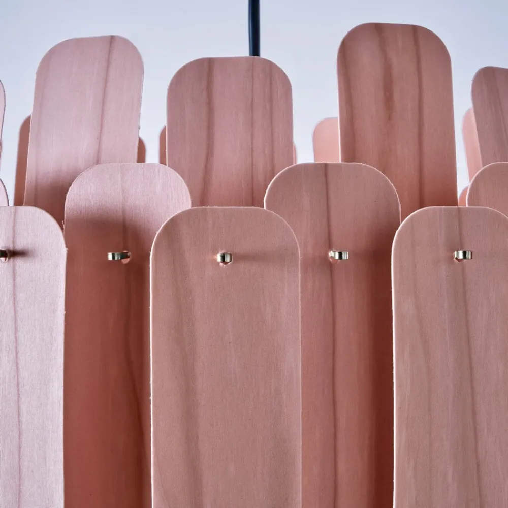 LZF LAMPS Bæredygtige Lamper > LZF Maruja træ-pendellampe, rosa