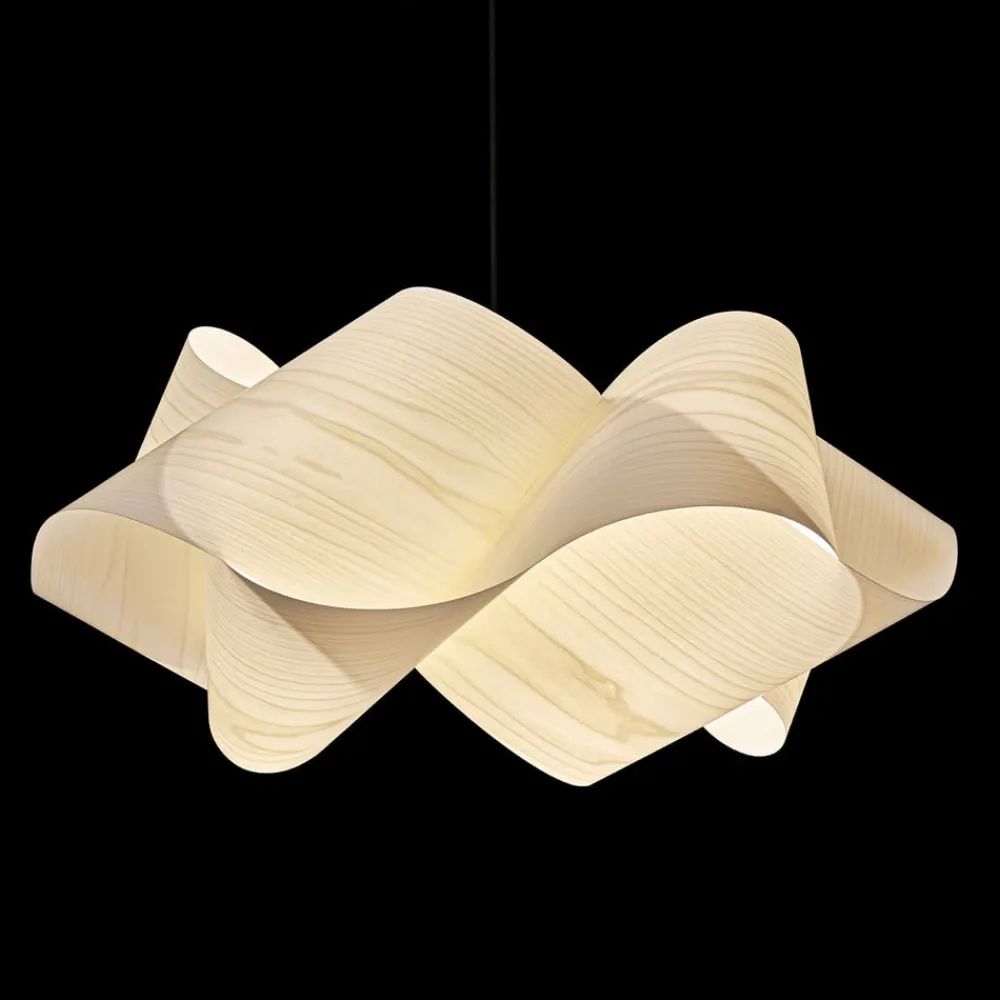 Pendellamper ^ LZF LAMPS LZF Swirl pendellampe sort kabel Ø 54cm elfenben