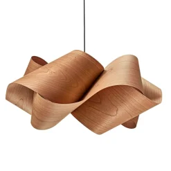 LZF LAMPS Pendellamper > LZF Swirl vedhæng, kabel sort Ø 54cm kirsebærtræ