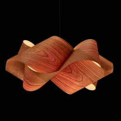 LZF LAMPS Pendellamper > LZF Swirl vedhæng, kabel sort Ø 54cm kirsebærtræ