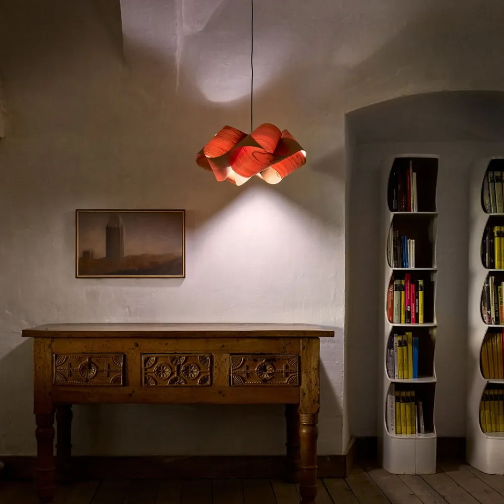 LZF LAMPS Pendellamper > LZF Swirl vedhæng, kabel sort Ø 54cm kirsebærtræ