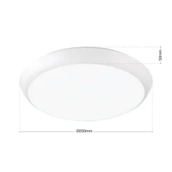 ORION Loftlamper > Maggy LED-loftlampe, Ø 25 cm, hvid, CCT, IP65, dekorative ringe