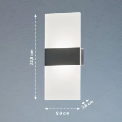FH Lighting Væglamper|Væglamper > Magnetics LED-væglampe, sort, 22,5 cm høj