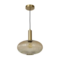 Lucide Pendellamper|Pendellamper > Maloto glas-hængelampe, Ø 30 cm, ravgul
