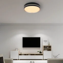 Globo Loftlamper > Manni LED-loftlampe, Ø 39 cm, sort/bronzefarvet, CCT