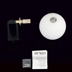 Væg- Og Spejllamper|Væglamper ^ ORION Mara væglampe, sort, glas, 17,5 cm høj, G9, IP44