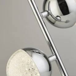 Searchlight Bordlamper > Marbles LED-bordlampe, kromfarvet, glas, 45 cm høj